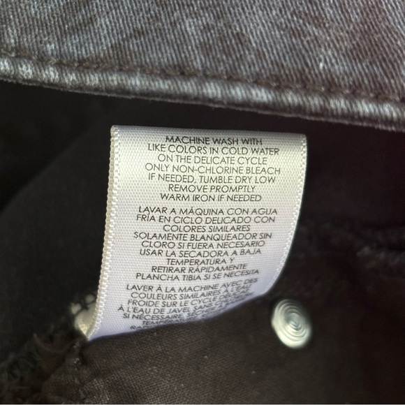 Cabi #3196 Blue Floral Curvy Skinny Stretch Jeans Size 0 - Picture 7 of 9